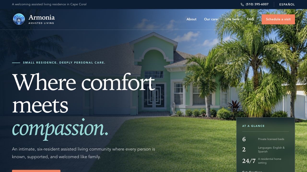Captura del website de Armonia ALF